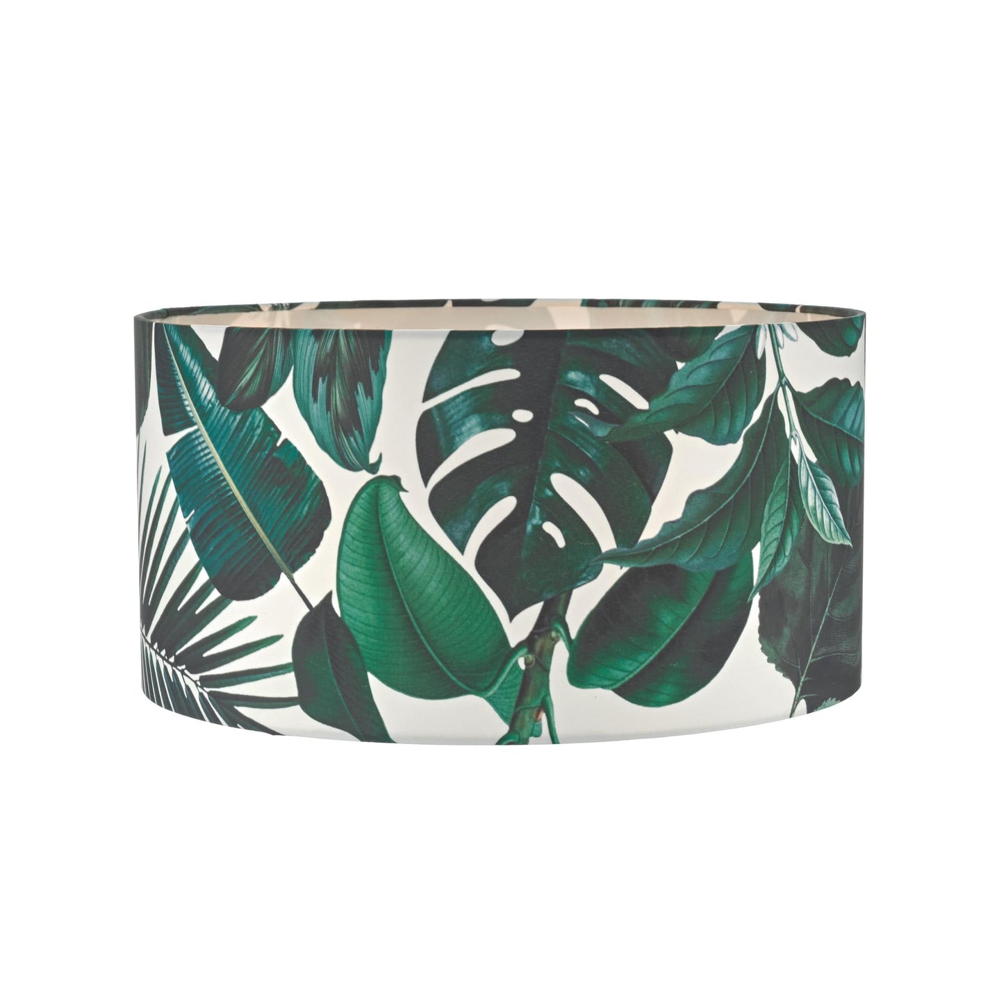 dar lighting Filip Green Leaf Print Easy Fit Shade 35cm FIL6524
