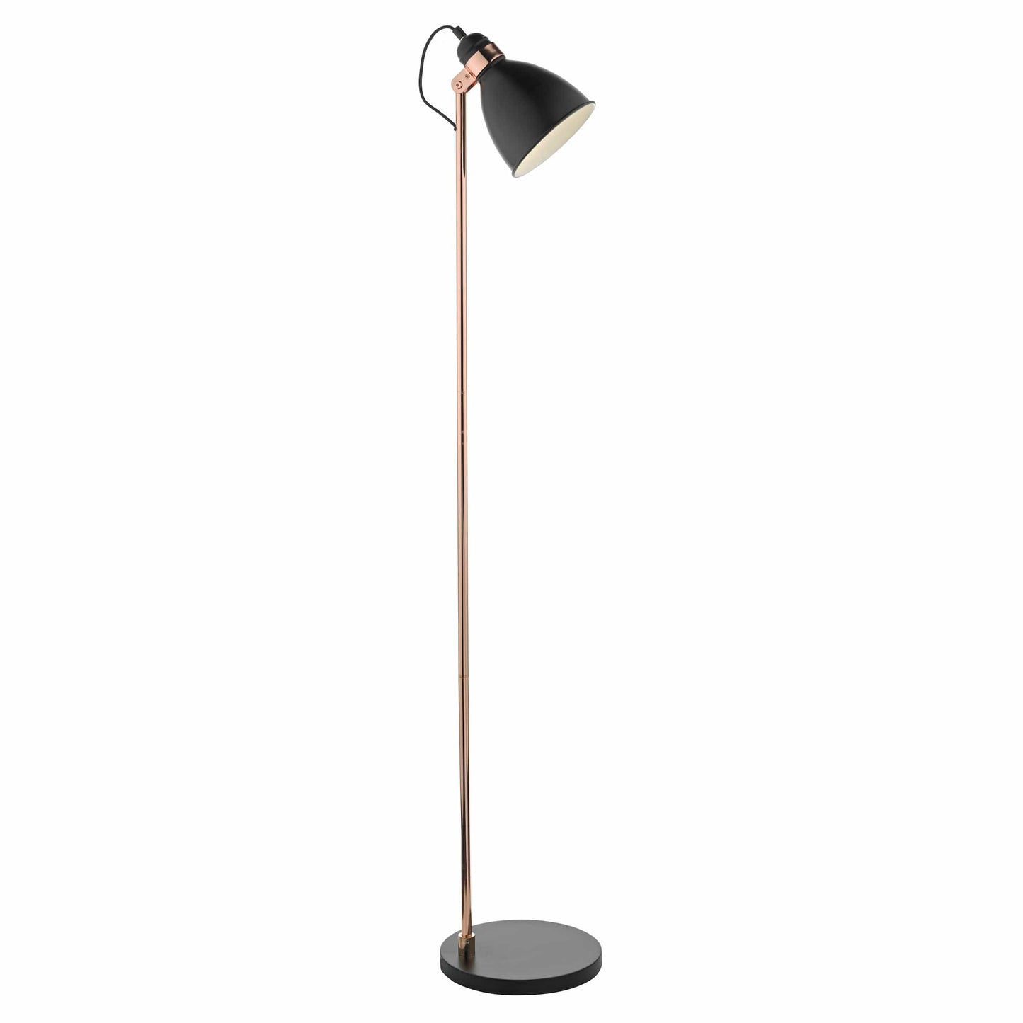 dar lighting Frederick Task Floor Lamp Black & Copper FRE4922