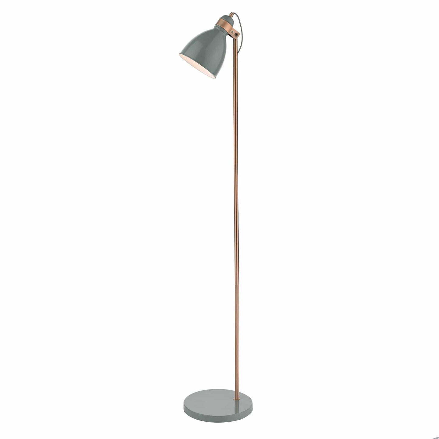 dar lighting Frederick Task Floor Lamp Grey & Copper FRE4939