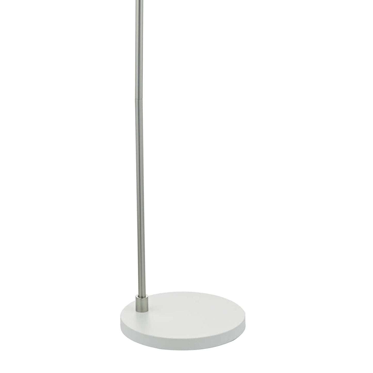 dar lighting Frederick Task Floor Lamp White & Satin Chrome FRE4902