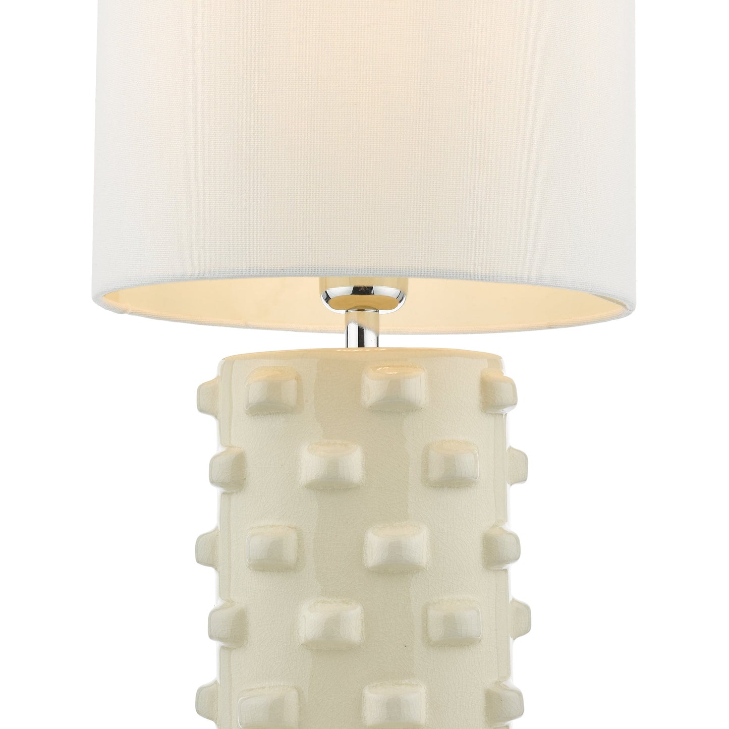 dar lighting Georgina Table Lamp White With Shade GEO422