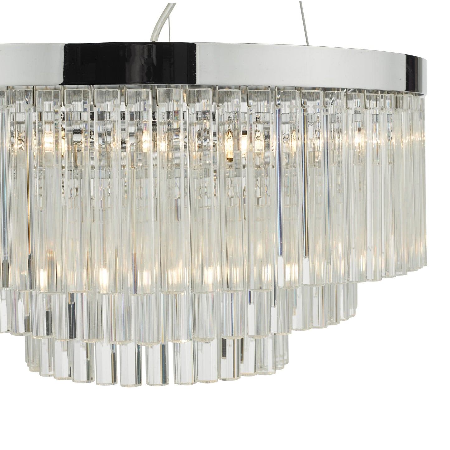 dar lighting Giovana 5 Light Pendant Polished Chrome Clear Glass GIO0508