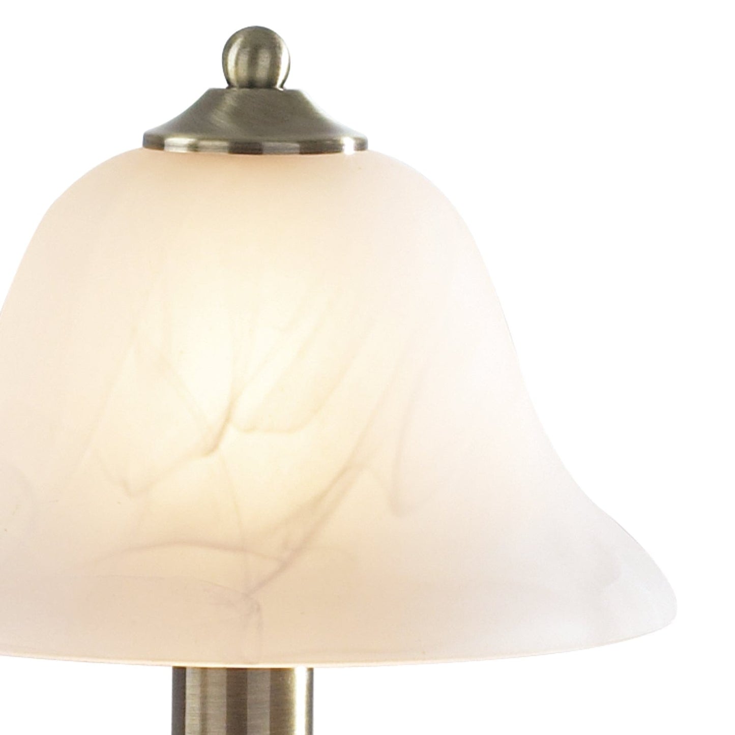 dar lighting Gloucester Touch Table Lamp Antique Brass & Glass Shade - Twin Pack GLO4075