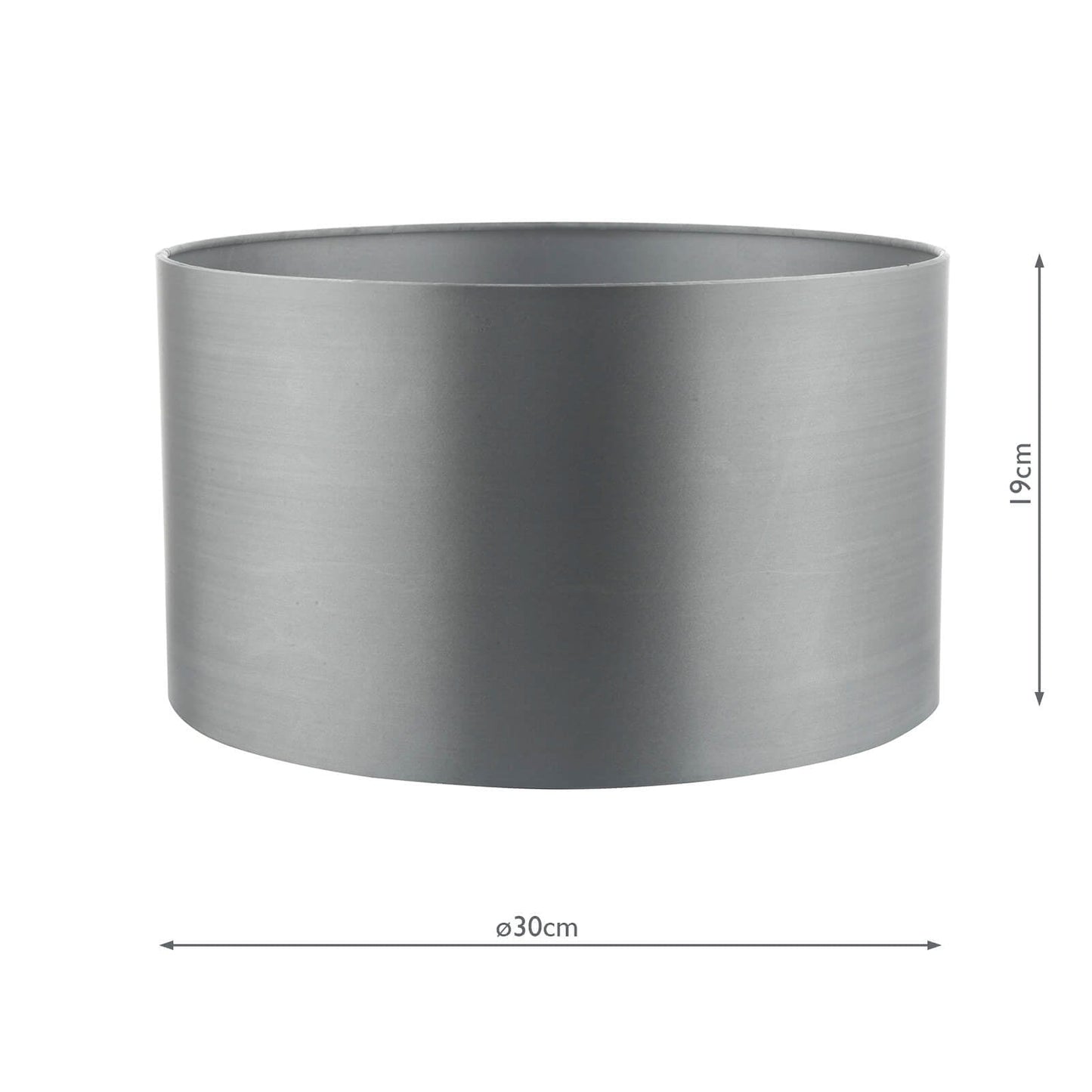 dar lighting Hilda Grey Faux Silk Drum Shade 30cm HIL1239