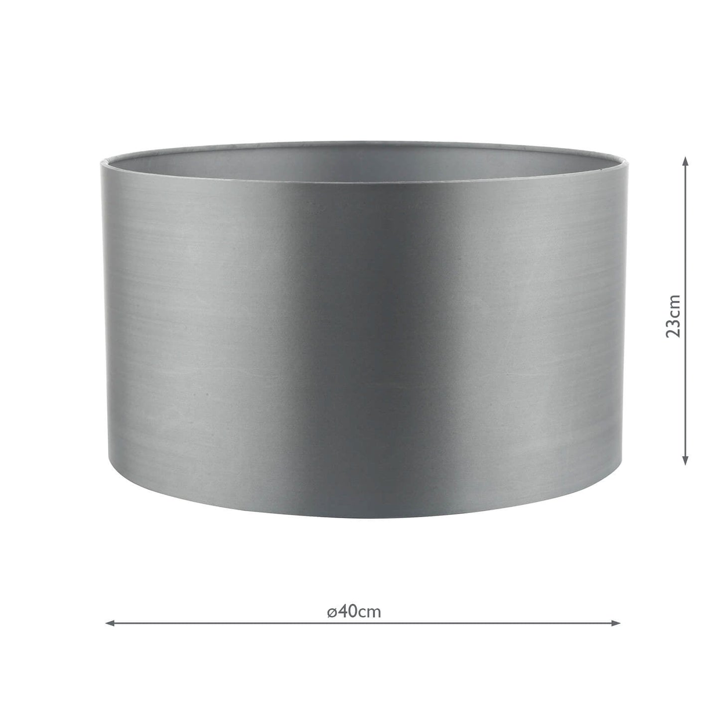 dar lighting Hilda Grey Faux Silk Drum Shade 40cm HIL1639
