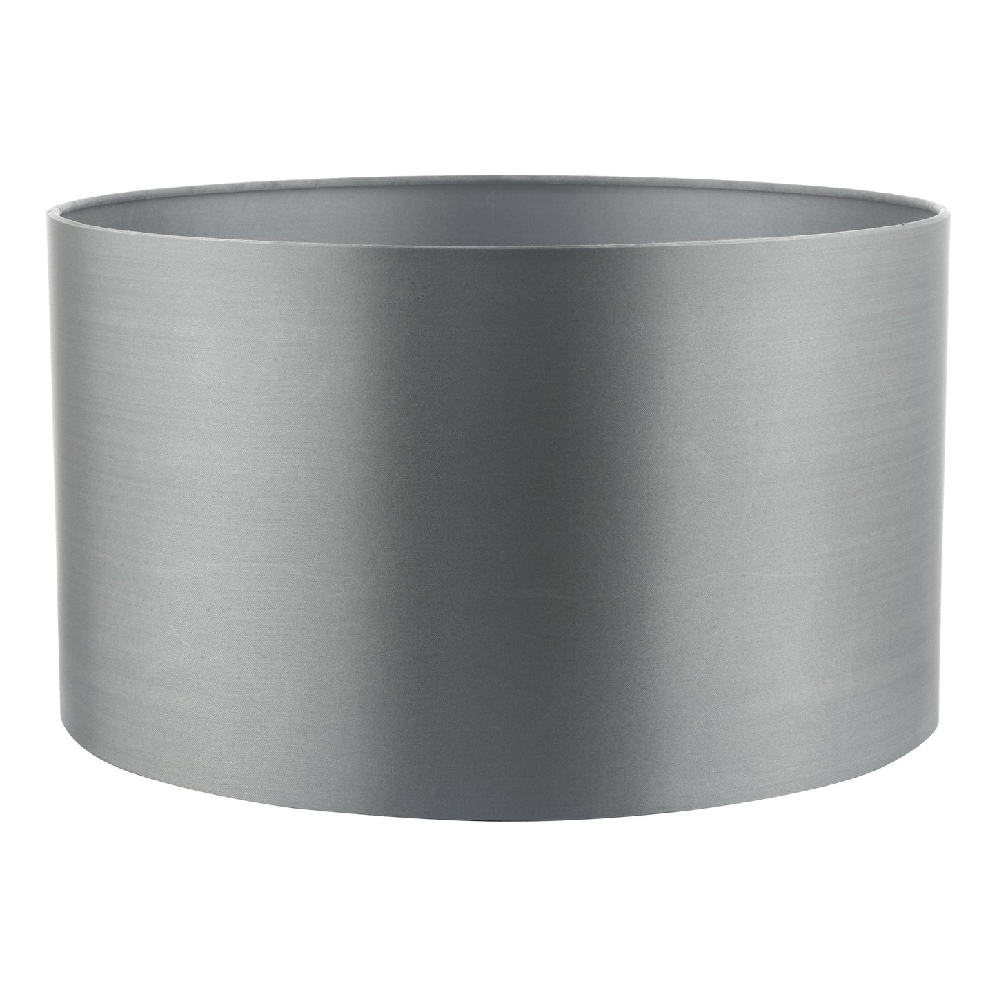 dar lighting Hilda Grey Faux Silk Drum Shade 40cm HIL1639