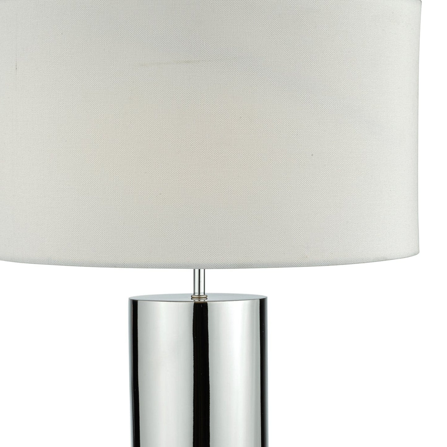 dar lighting Ingleby Table Lamp Polished Chrome And Brushed Chrome With Shade ING4250