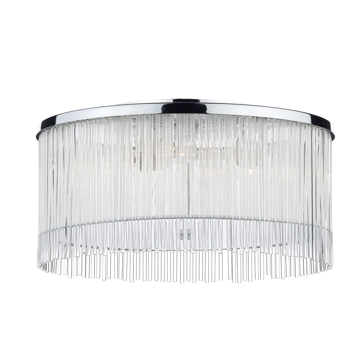dar lighting Japan 3 Light Pendant Polished Chrome Glass JAP032