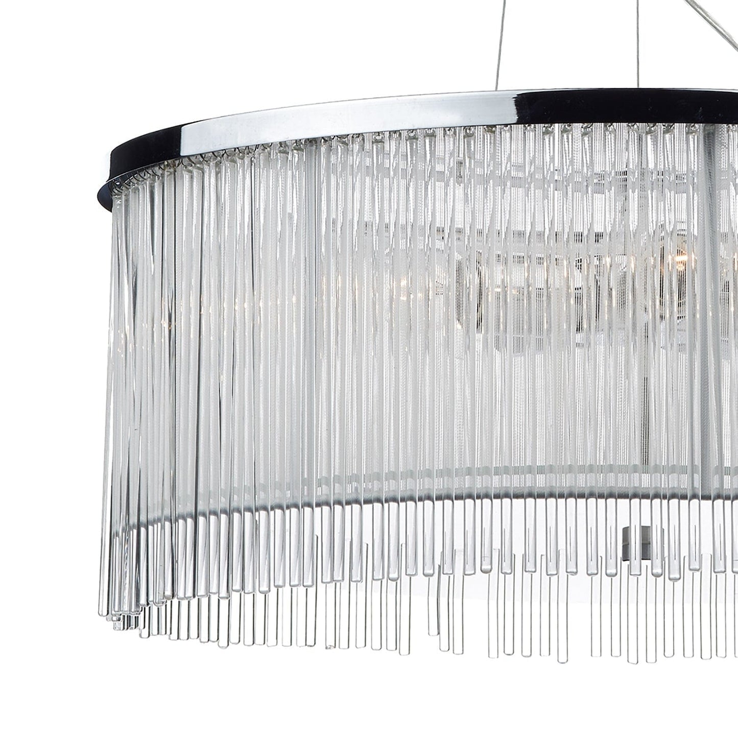 dar lighting Japan 3 Light Pendant Polished Chrome Glass JAP032