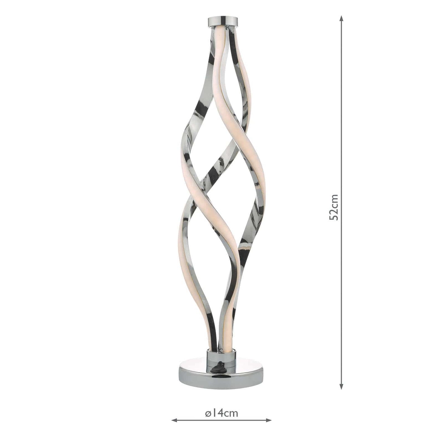 dar lighting Jive Table Lamp Aluminium & Opal LED JIV4268