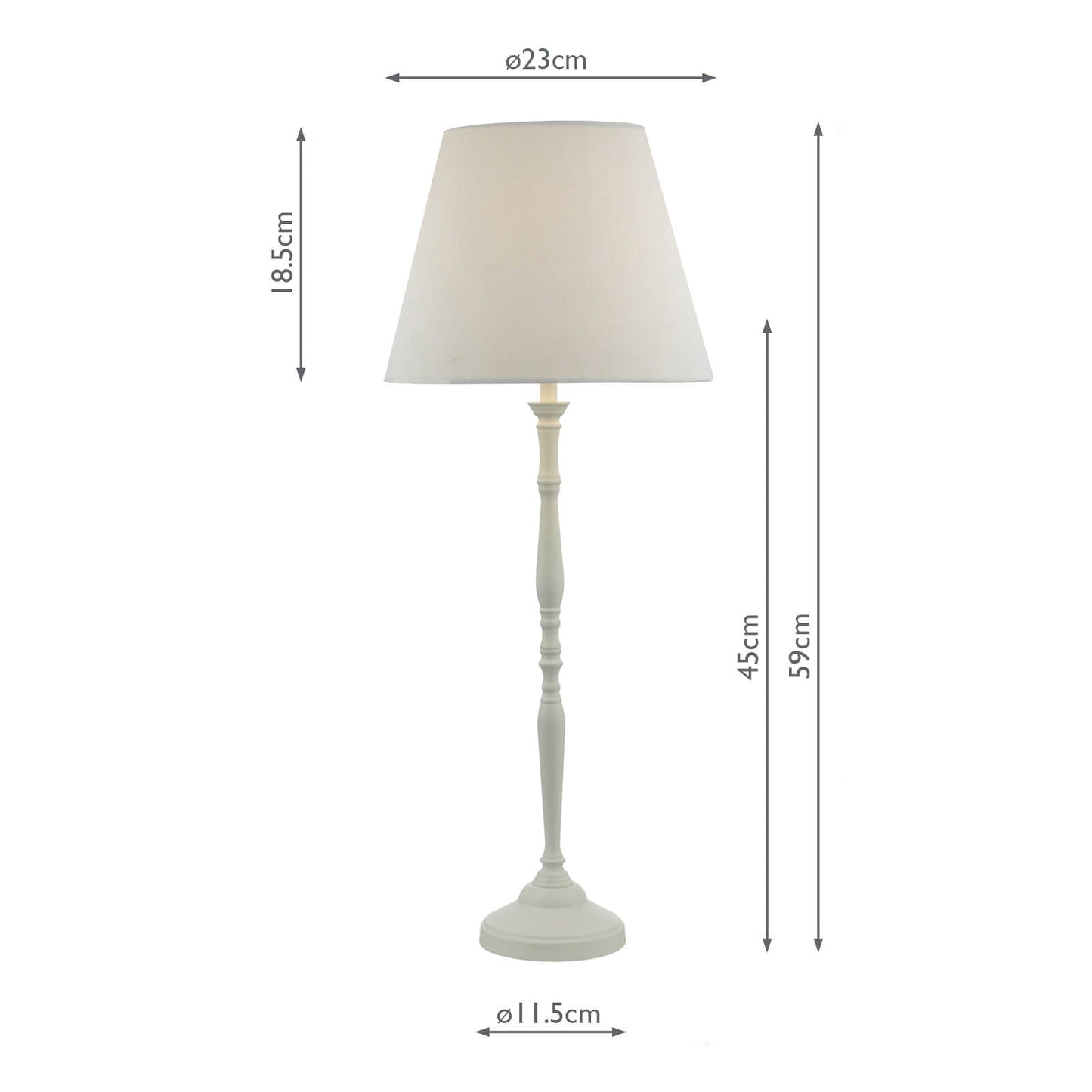 dar lighting Joanna Table Lamp White With Shade JOA422