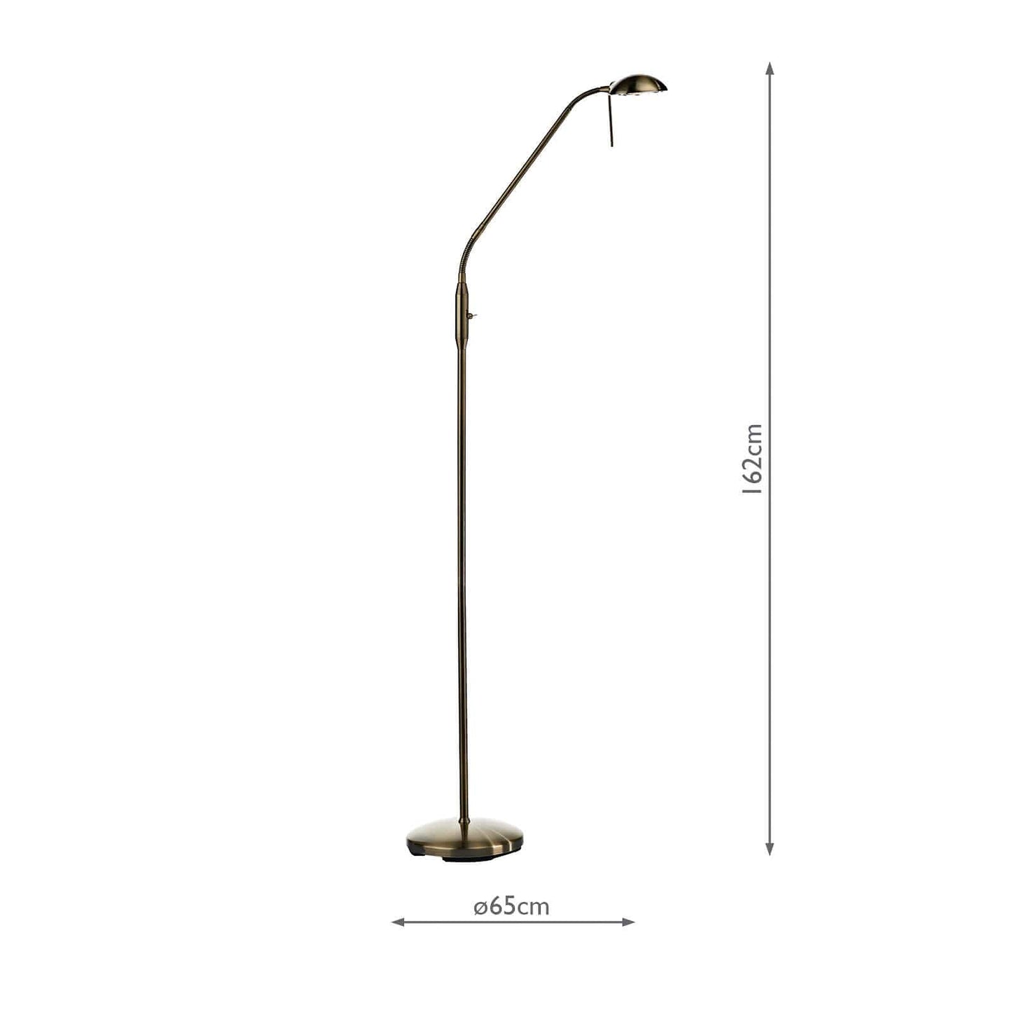 dar lighting Journal Task Floor Lamp Antique Brass (Multipack) JOU5575