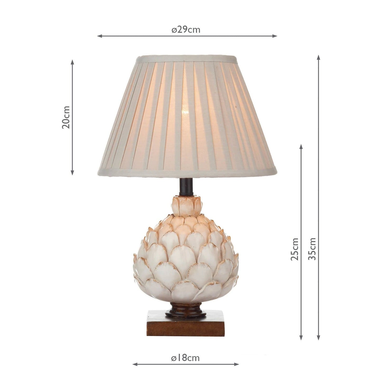 dar lighting Layer Small Table Lamp Cream With Shade LAY4133-X
