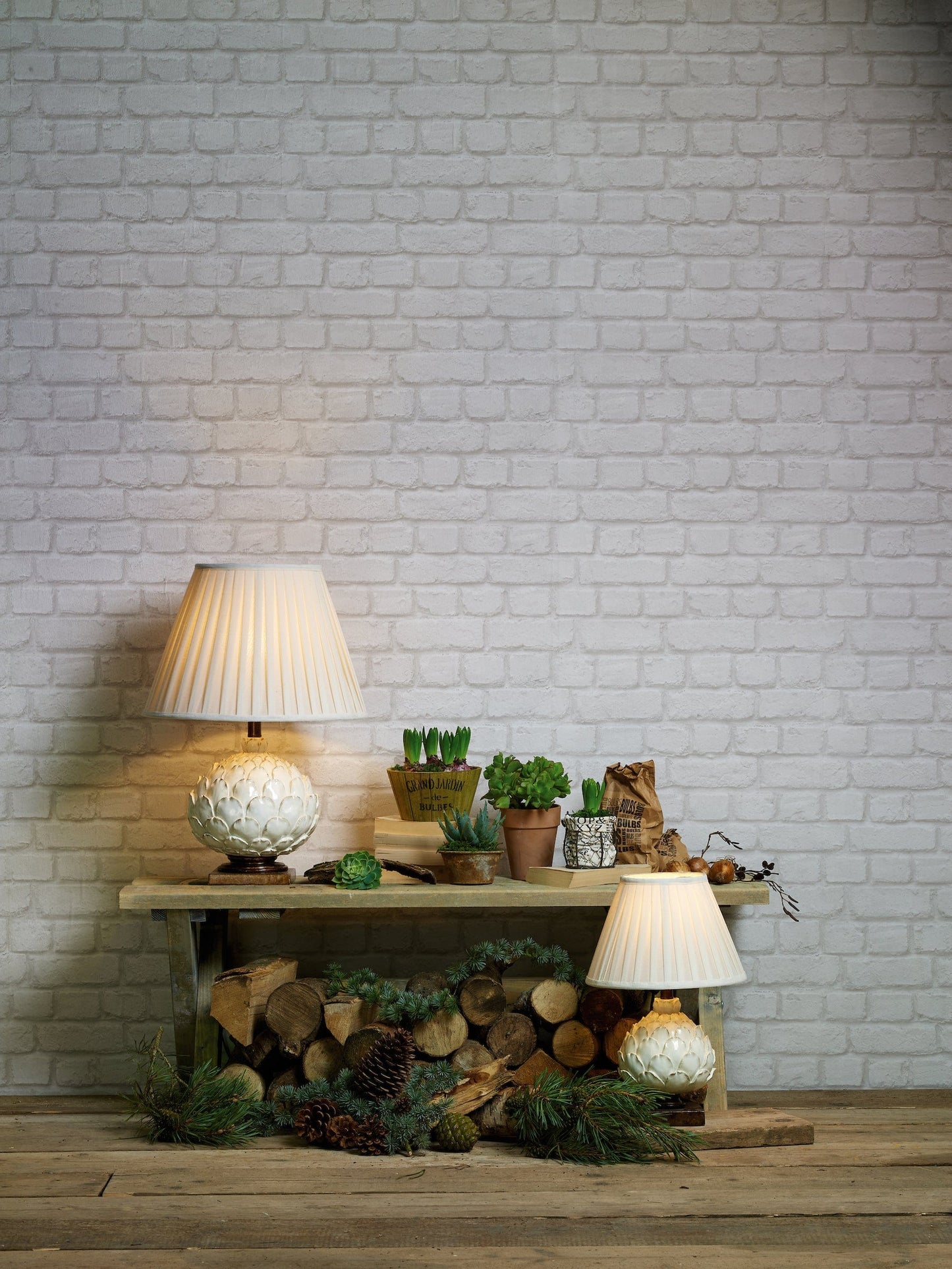 dar lighting Layer Small Table Lamp Cream With Shade LAY4133-X