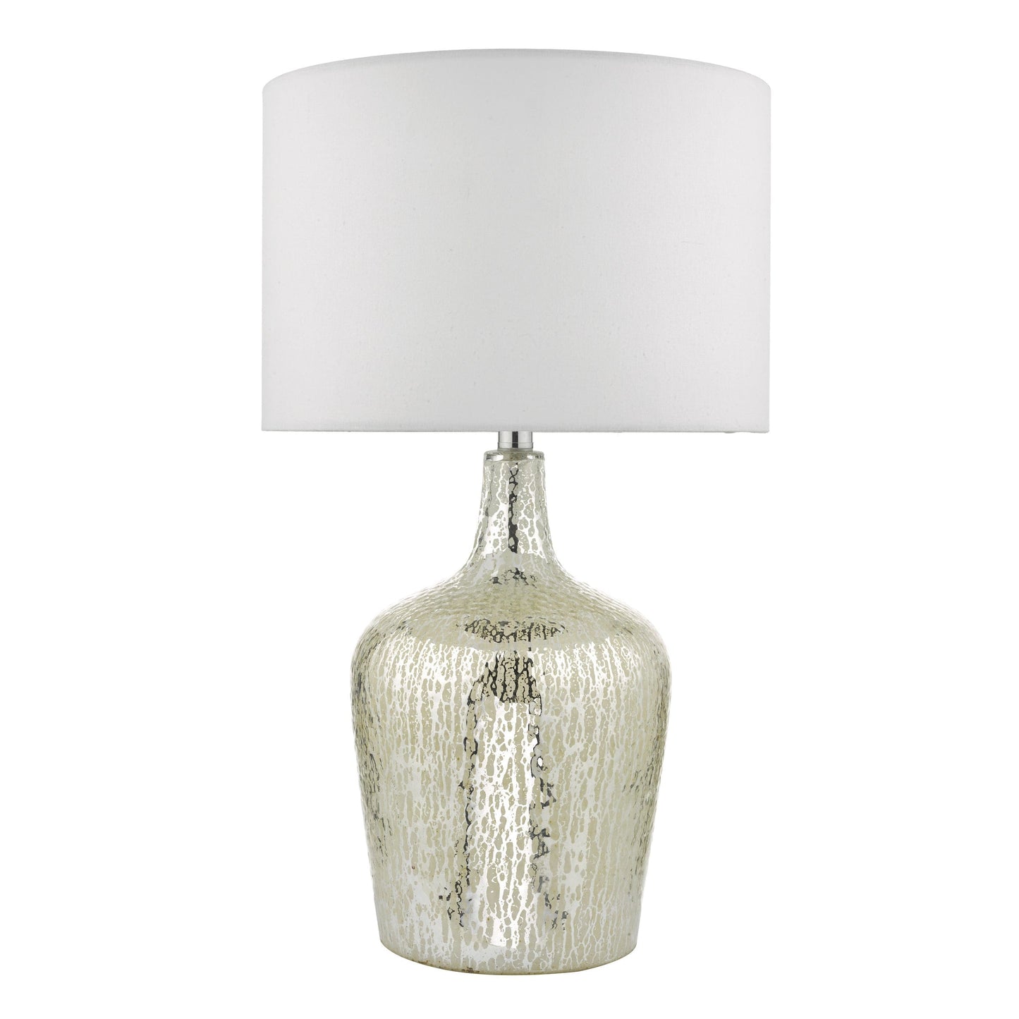 dar lighting Lolek Dual Light Table Lamp Clear/Silver Glass With Shade LOL4232