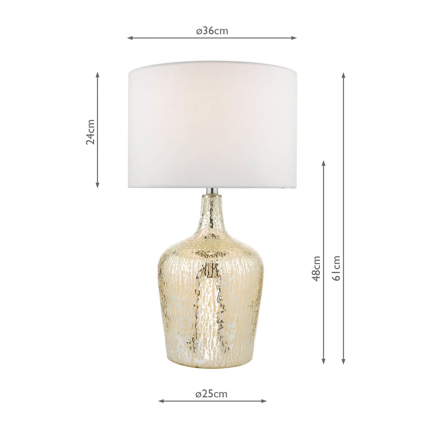 dar lighting Lolek Dual Light Table Lamp Clear/Silver Glass With Shade LOL4232
