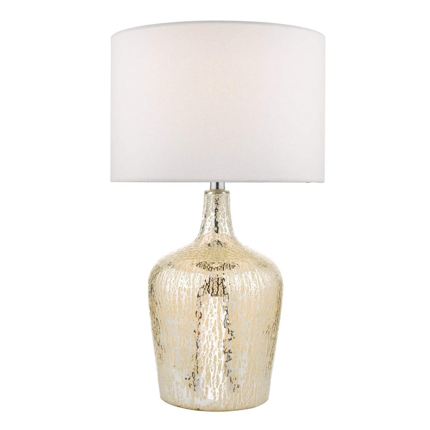 dar lighting Lolek Dual Light Table Lamp Clear/Silver Glass With Shade LOL4232