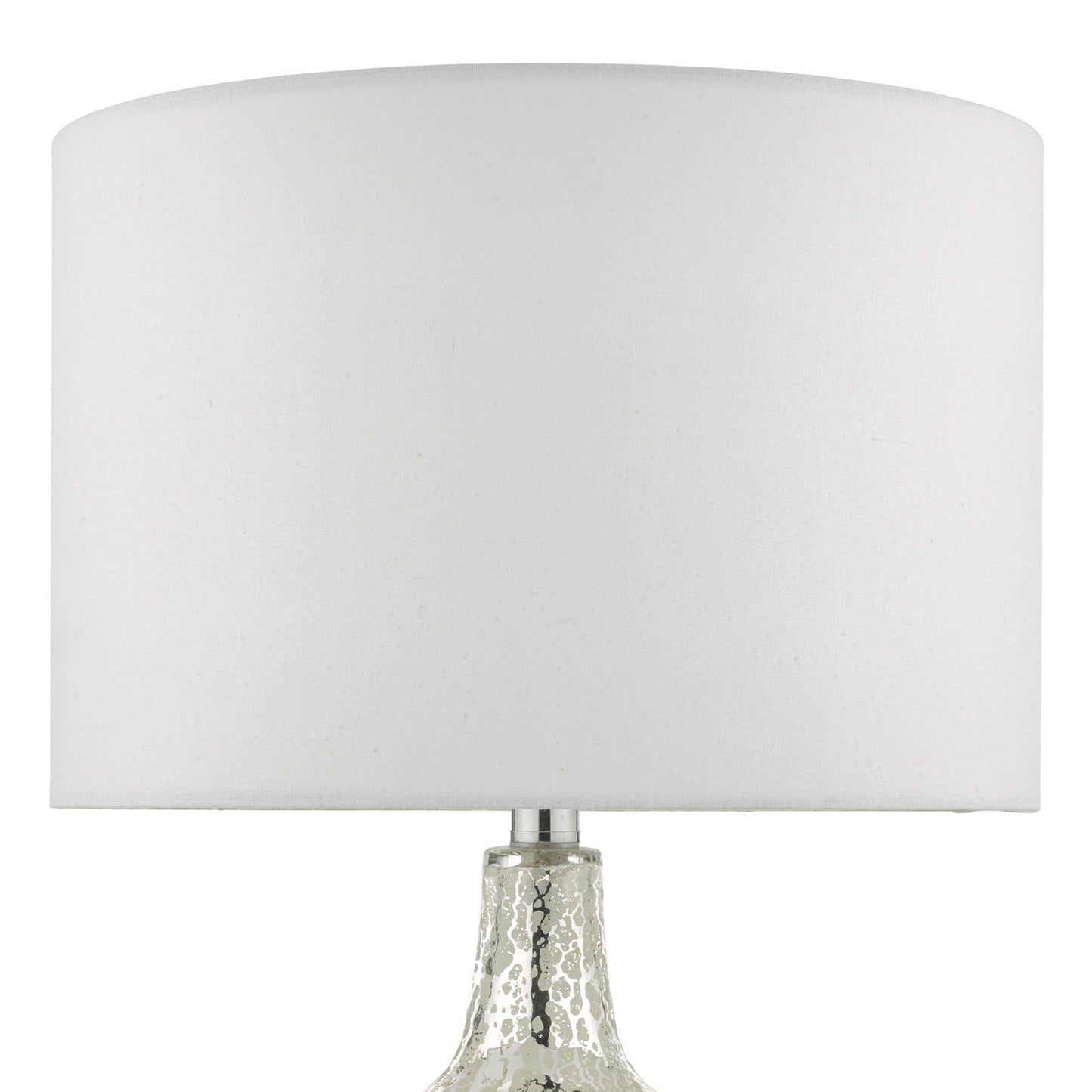 dar lighting Lolek Dual Light Table Lamp Clear/Silver Glass With Shade LOL4232