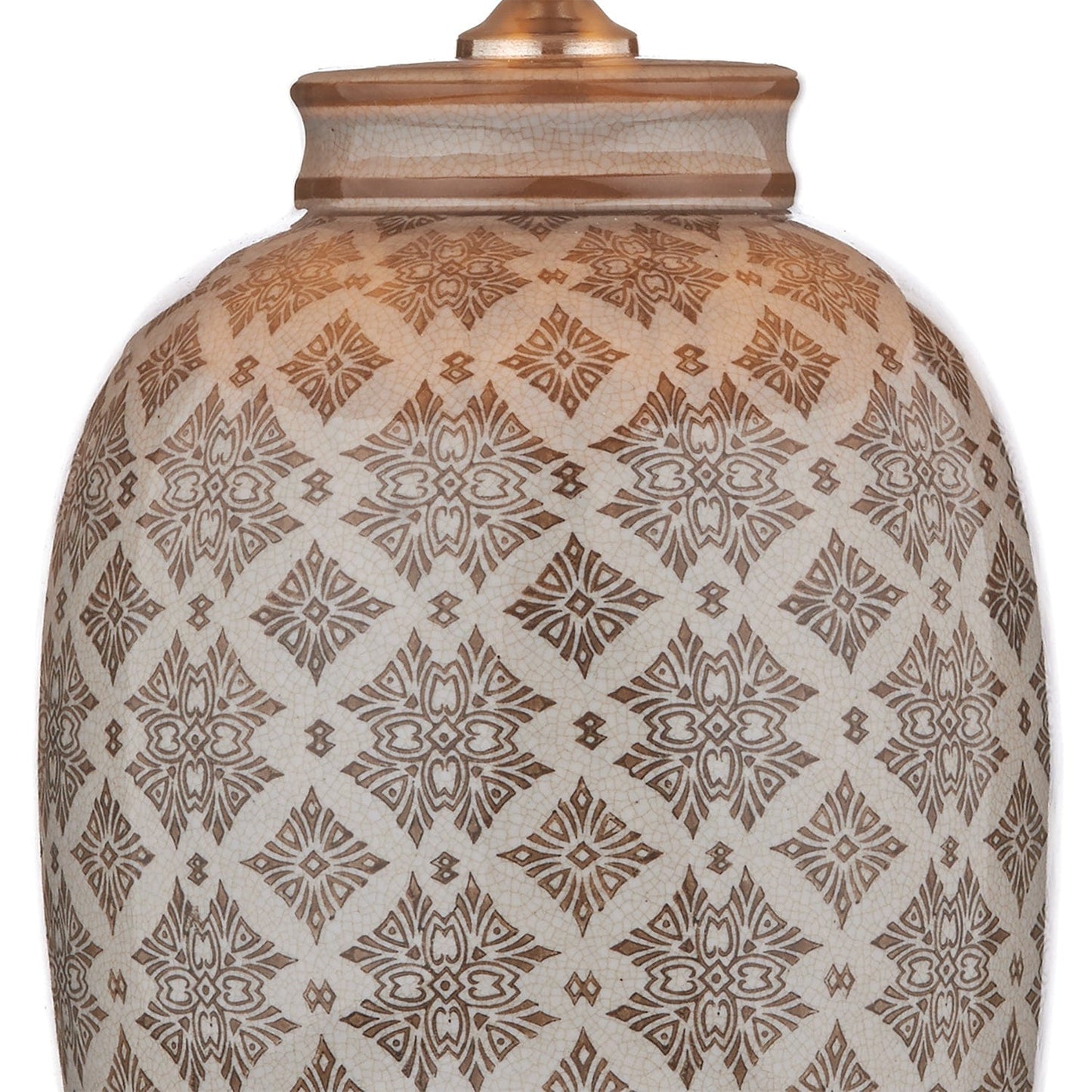 dar lighting Louise Table Lamp Brown/Cream Base Only LOU4229