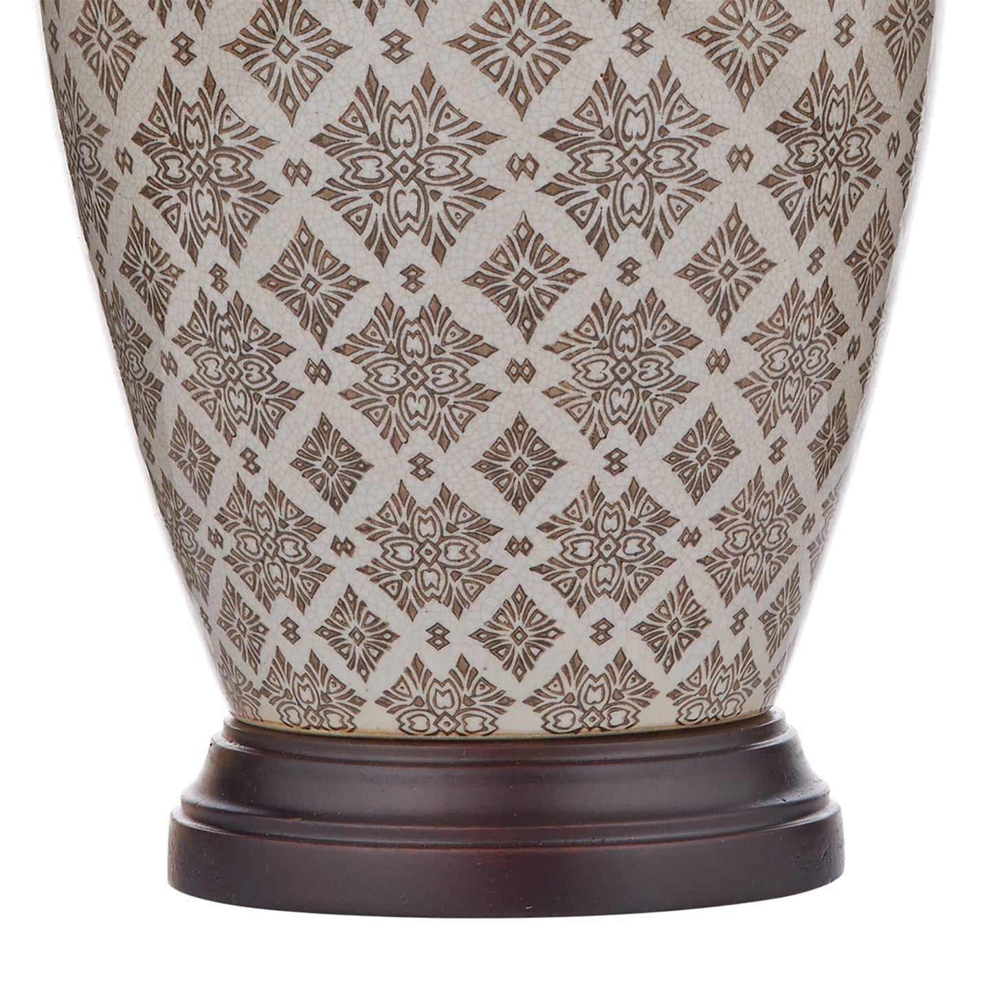 dar lighting Louise Table Lamp Brown/Cream Base Only LOU4229