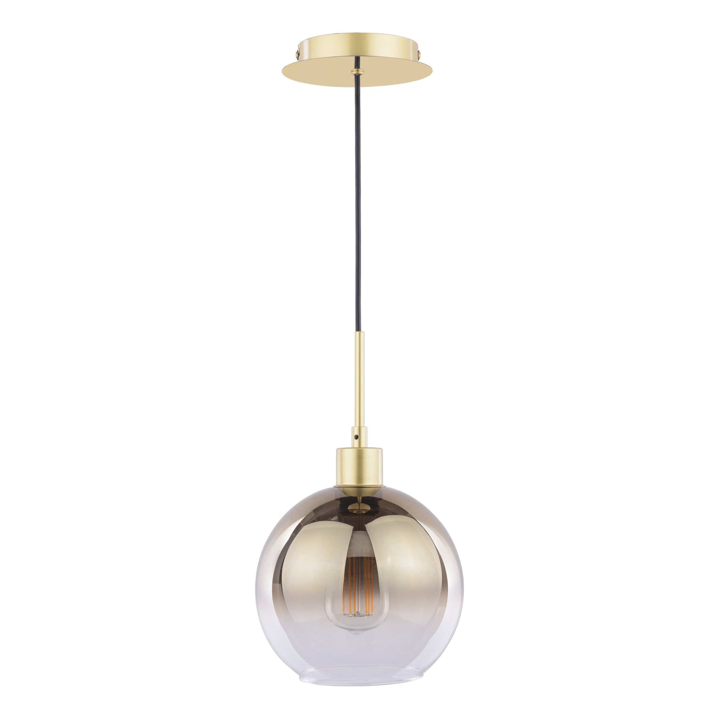 dar lighting Lycia Pendant Polished Gold and Gold Ombre Glass LYC8635