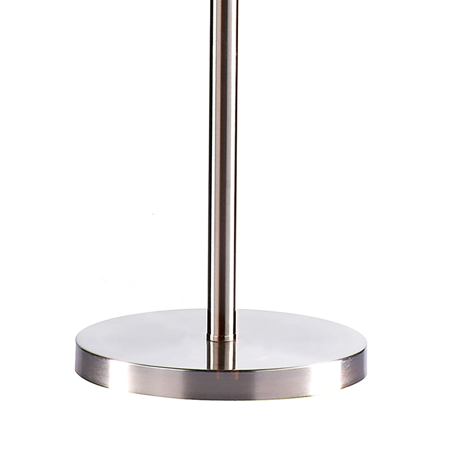 dar lighting Madrid Floor Lamp Satin Chrome With Shade MAD4946