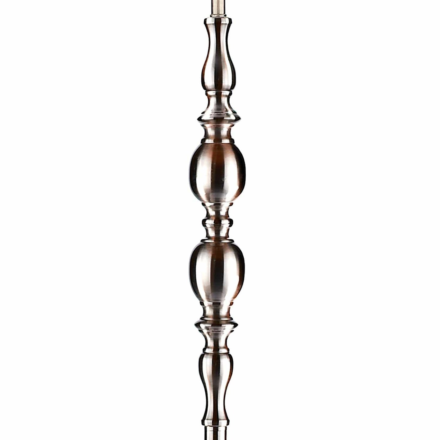 dar lighting Madrid Floor Lamp Satin Chrome With Shade MAD4946