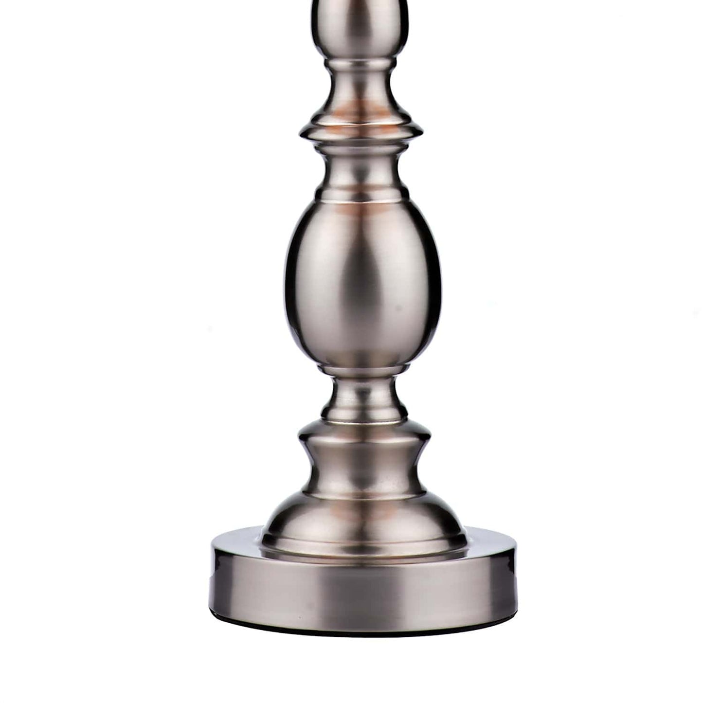 dar lighting Madrid Table Lamp Satin Chrome With Shade MAD4246
