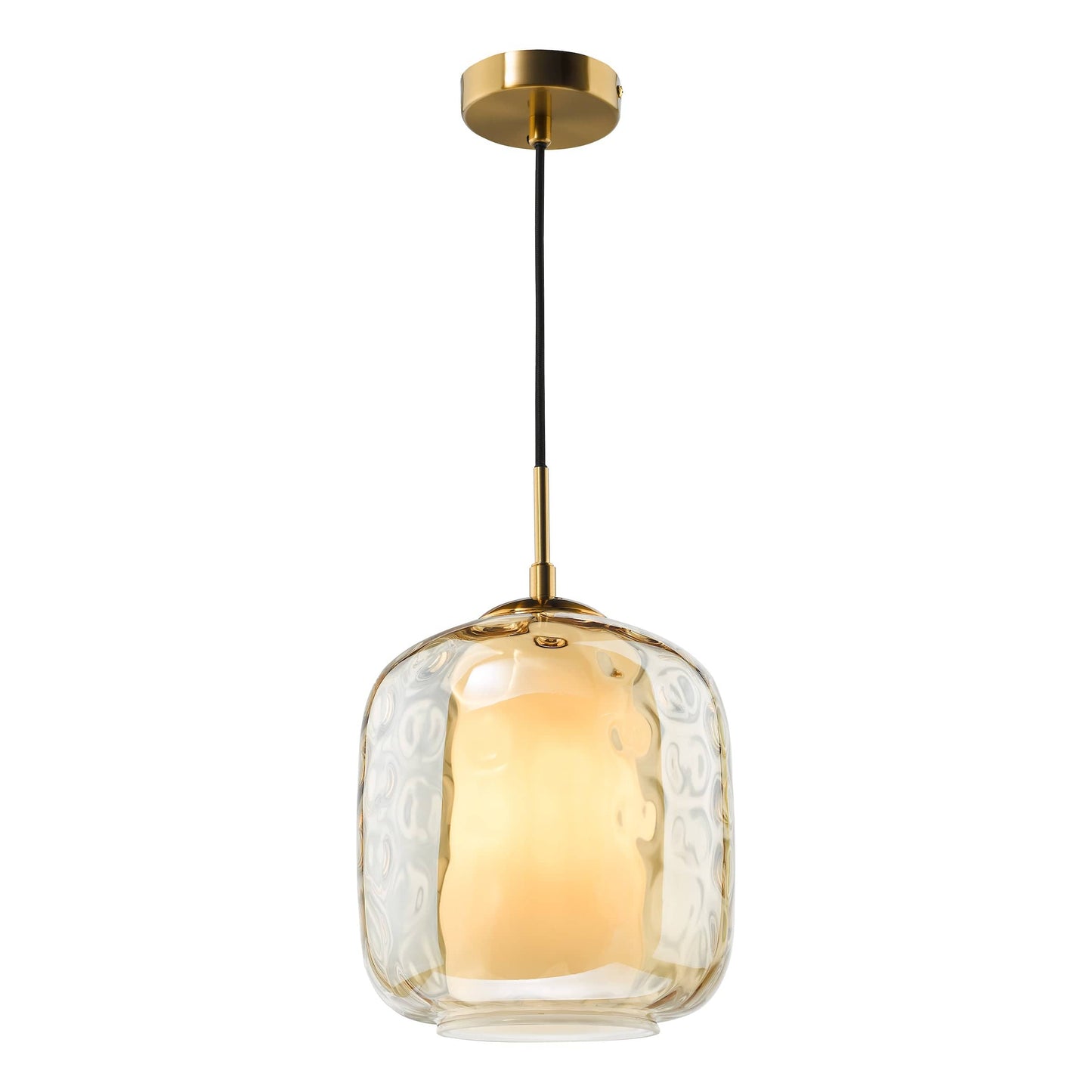 dar lighting Majella Pendant Aged Brass and Champagne Glass MAJ0145