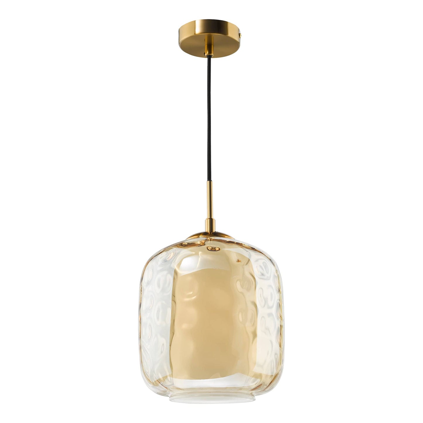 dar lighting Majella Pendant Aged Brass and Champagne Glass MAJ0145