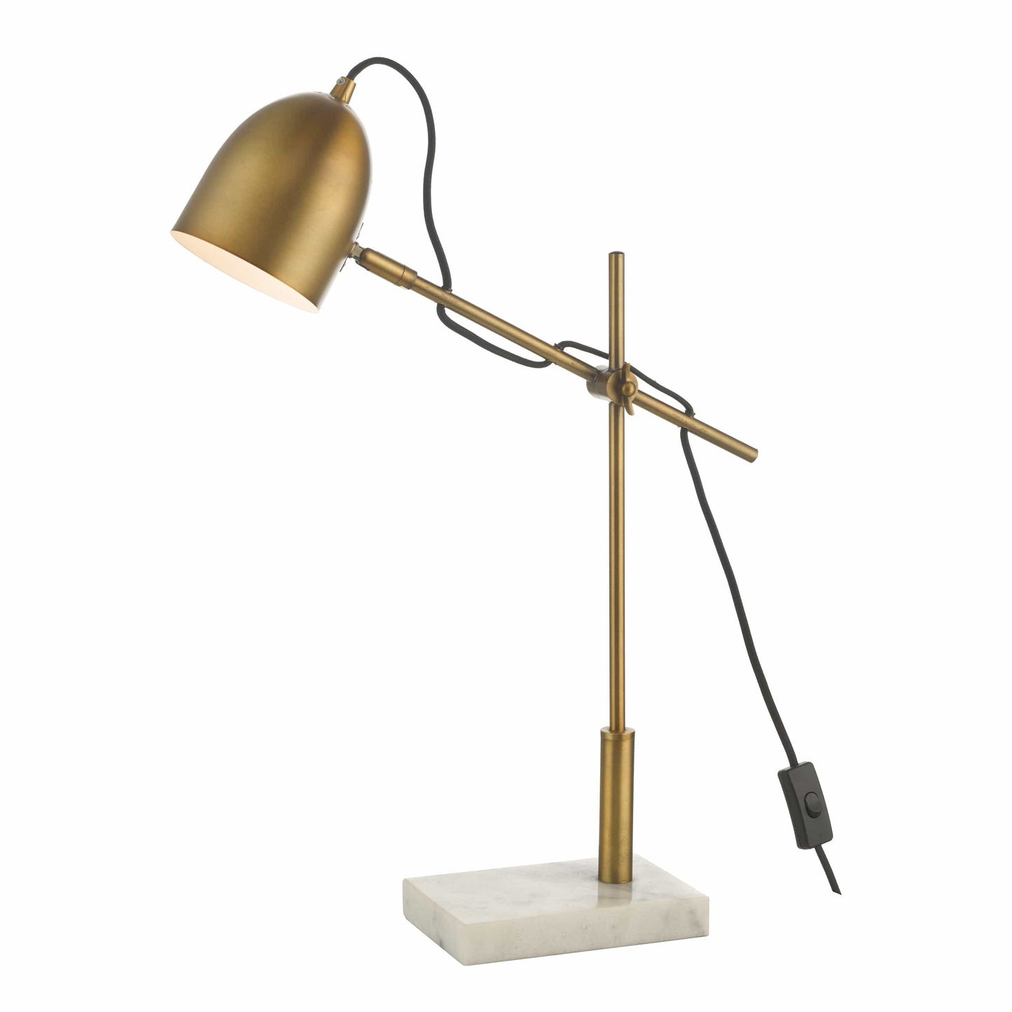 dar lighting Mendal Task Lamp Bronze & Marble MEN4263