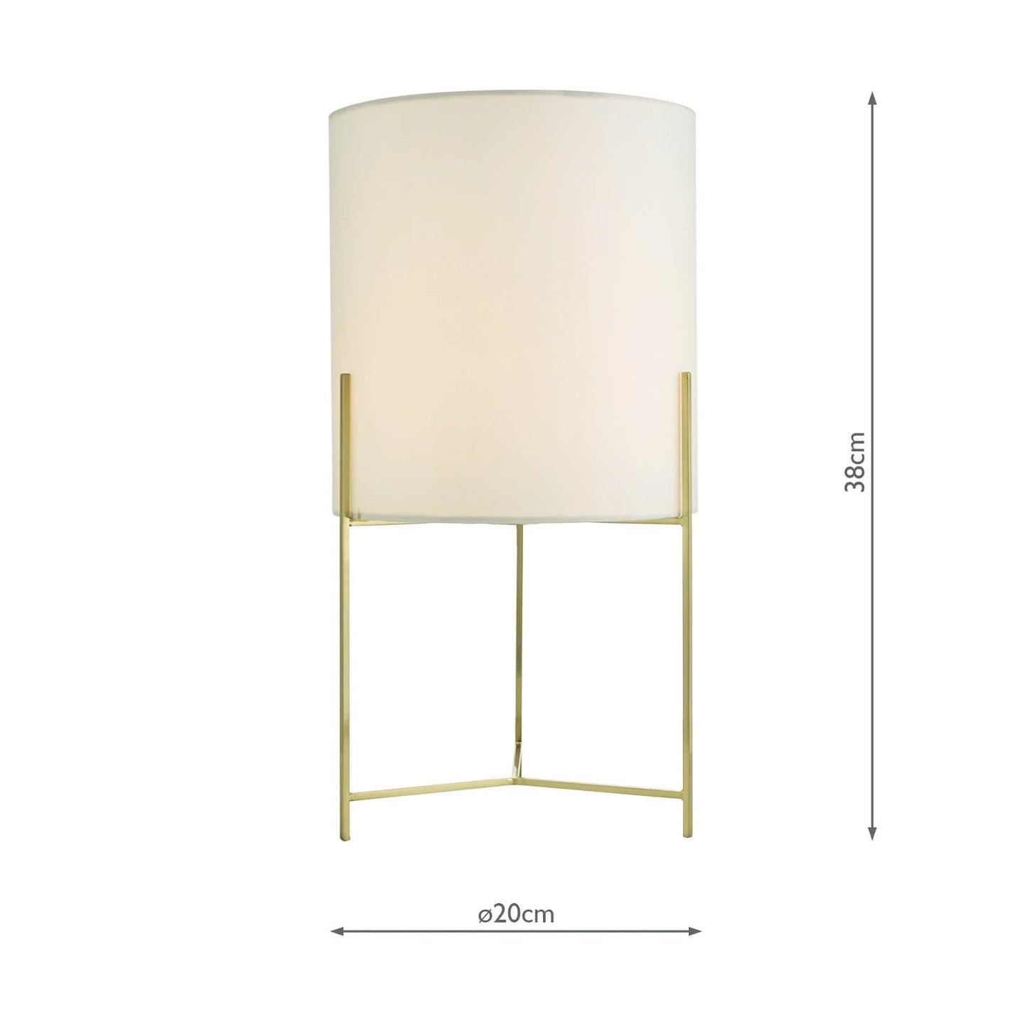 dar lighting Michaela Table Lamp Satin Gold With Shade MIC4135