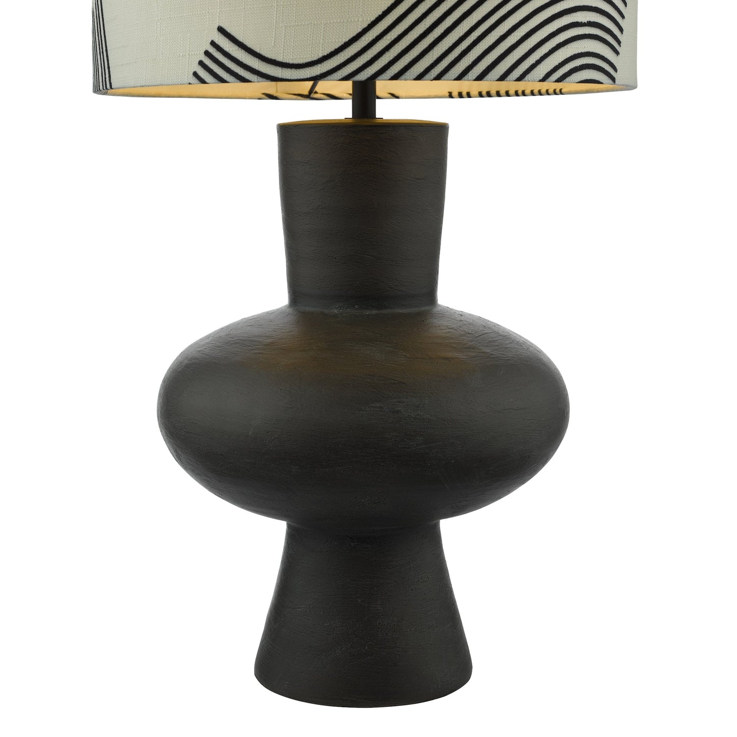 dar lighting Miho Table Lamp Black/Bronze With Shade MIH4222