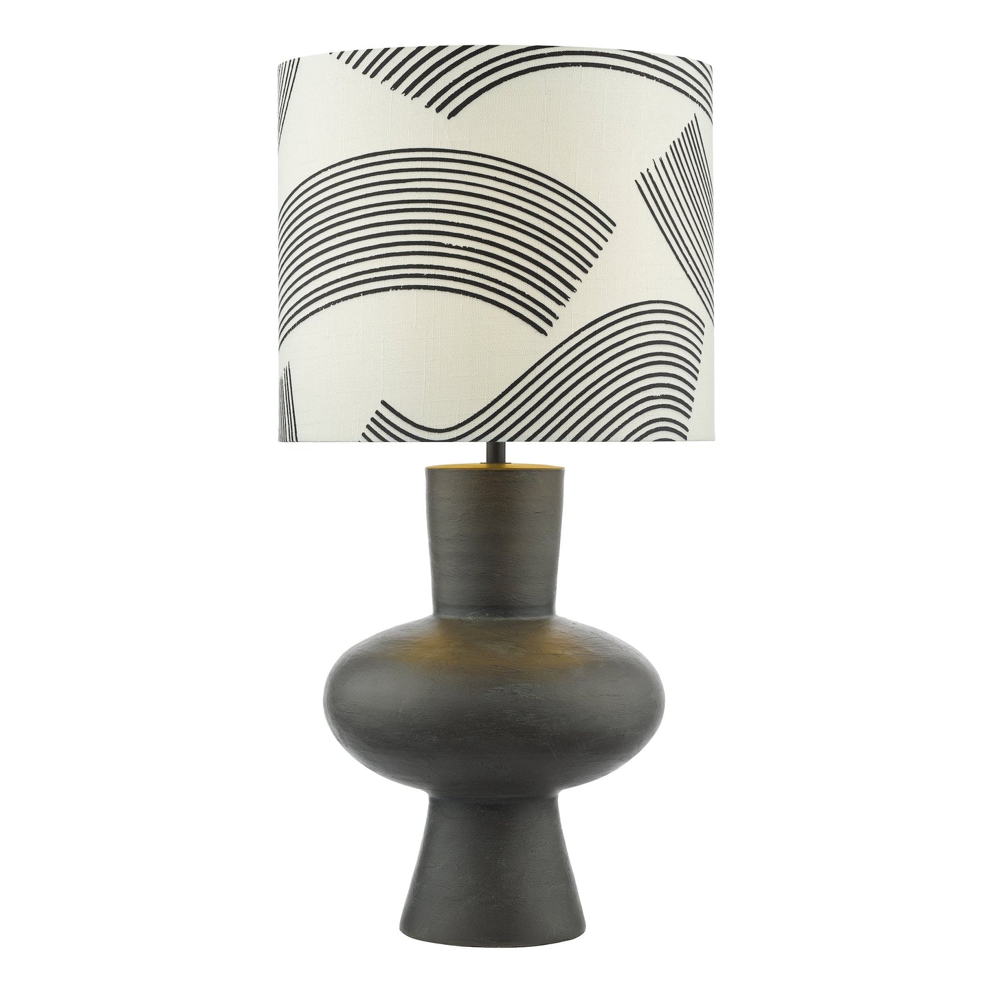dar lighting Miho Table Lamp Black/Bronze With Shade MIH4222