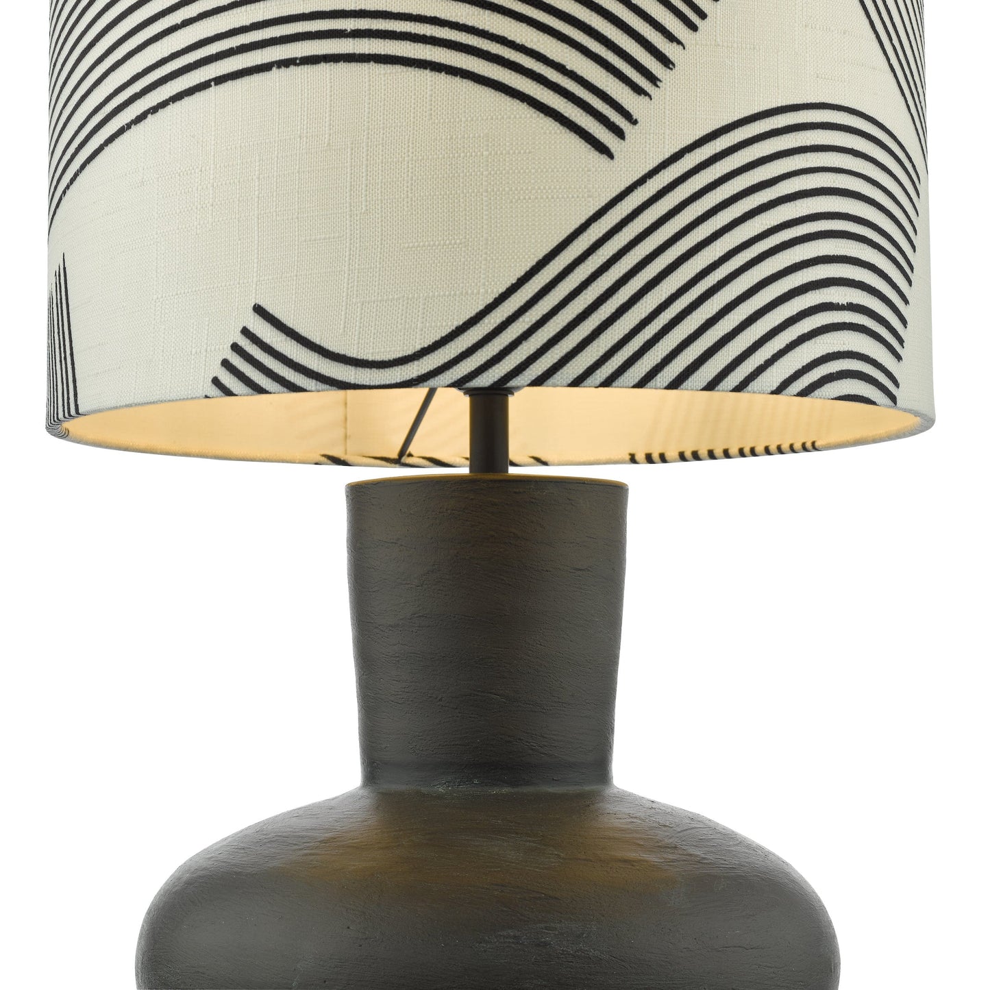 dar lighting Miho Table Lamp Black/Bronze With Shade MIH4222