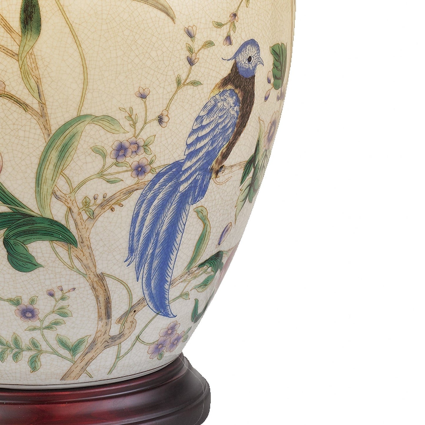 dar lighting Mimosa Table Lamp Floral/Bird Print Base Only MIM4202