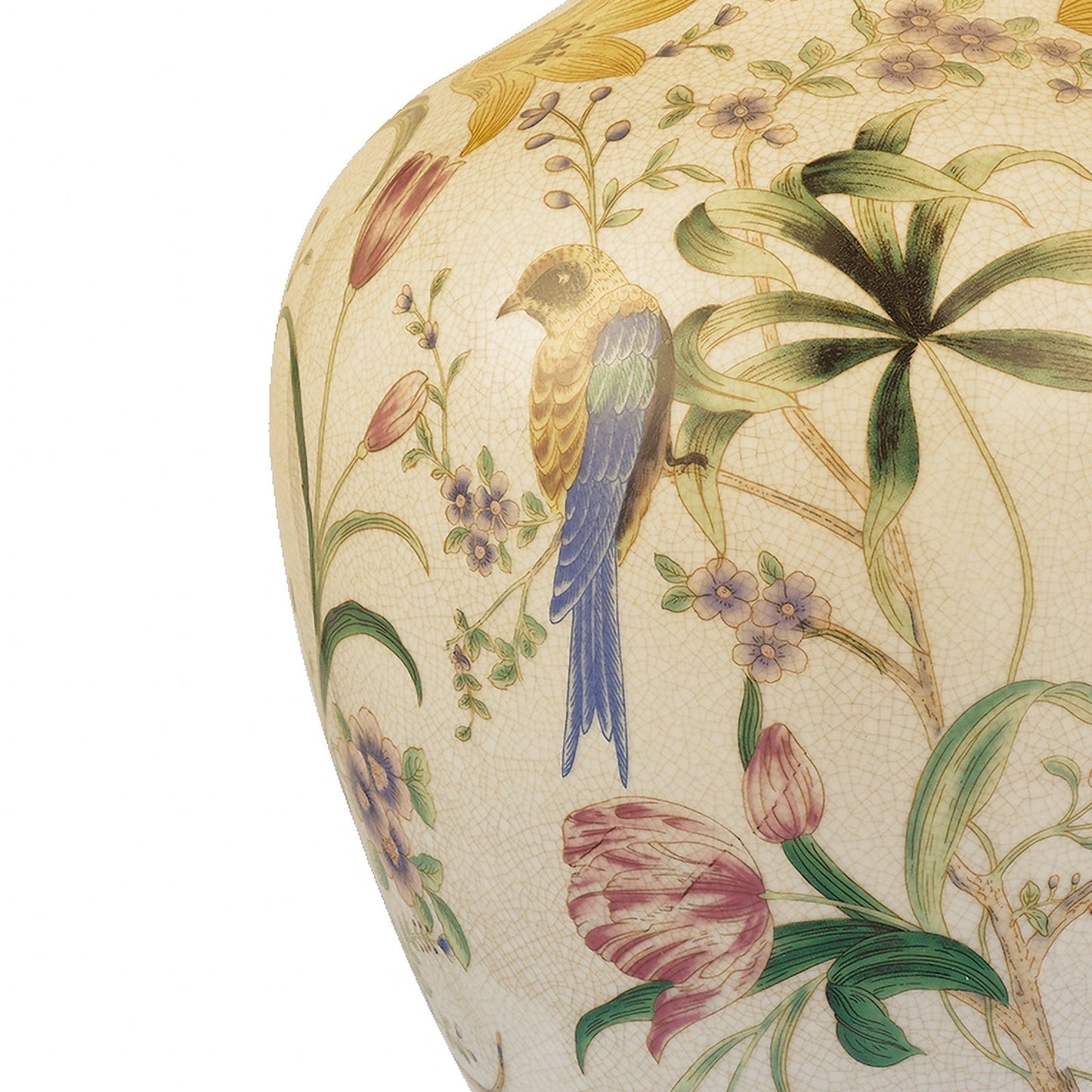 dar lighting Mimosa Table Lamp Floral/Bird Print Base Only MIM4202