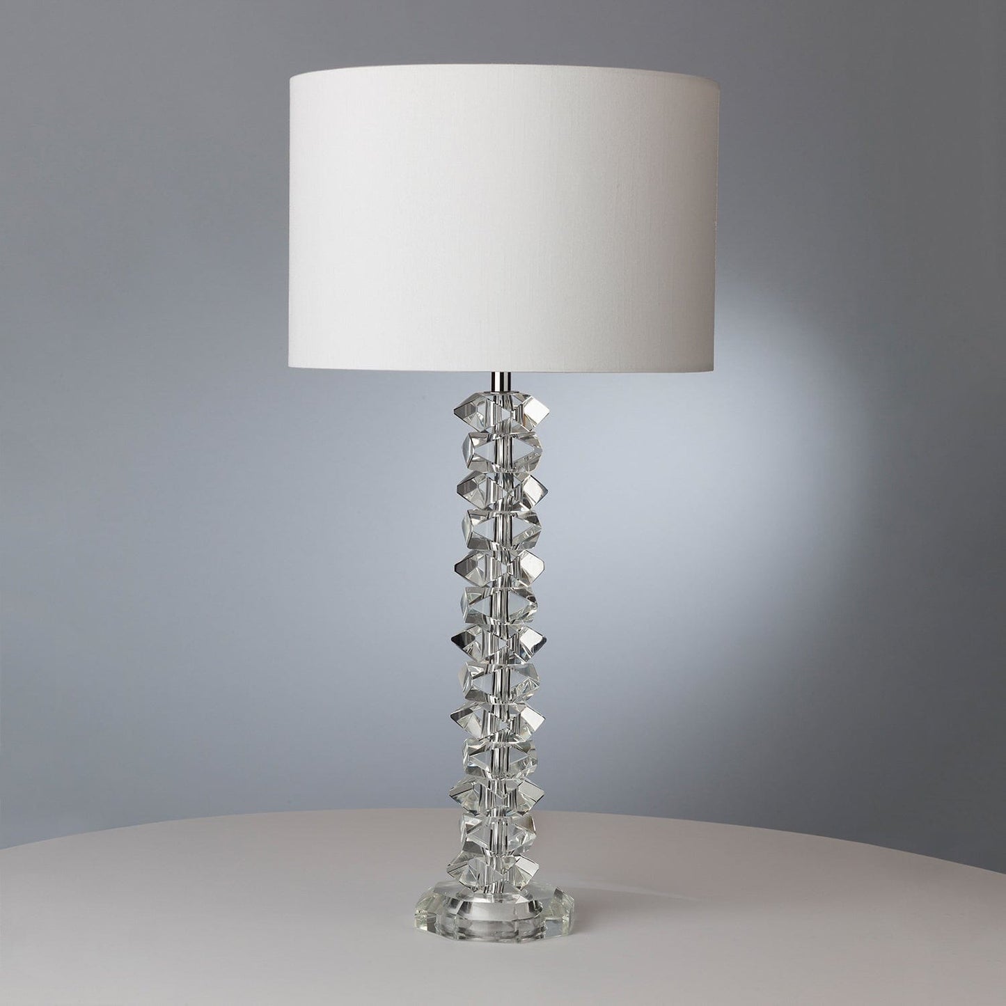 dar lighting Mina Table Lamp Polished Chrome & Crystal With Shade MIN4208