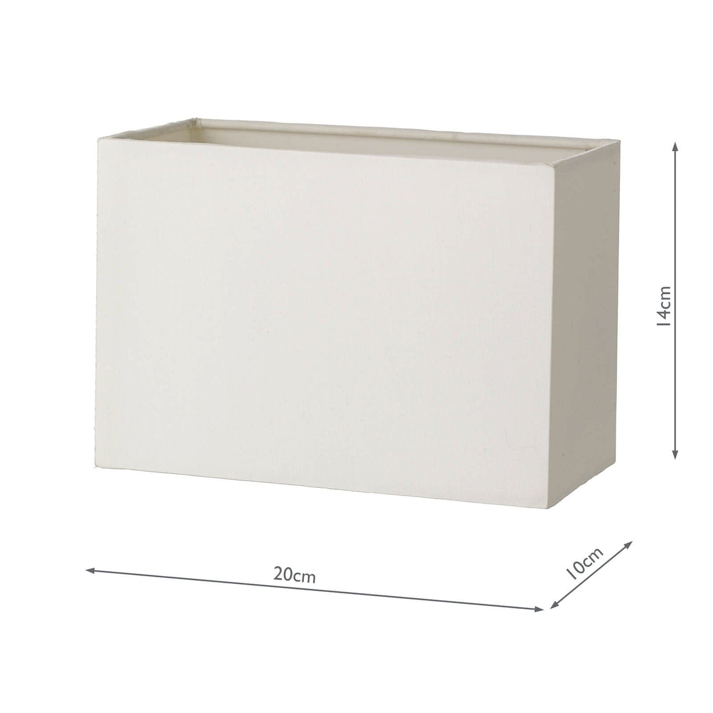 dar lighting Modena Ivory Cotton Rectangle Shade 20cm S1123