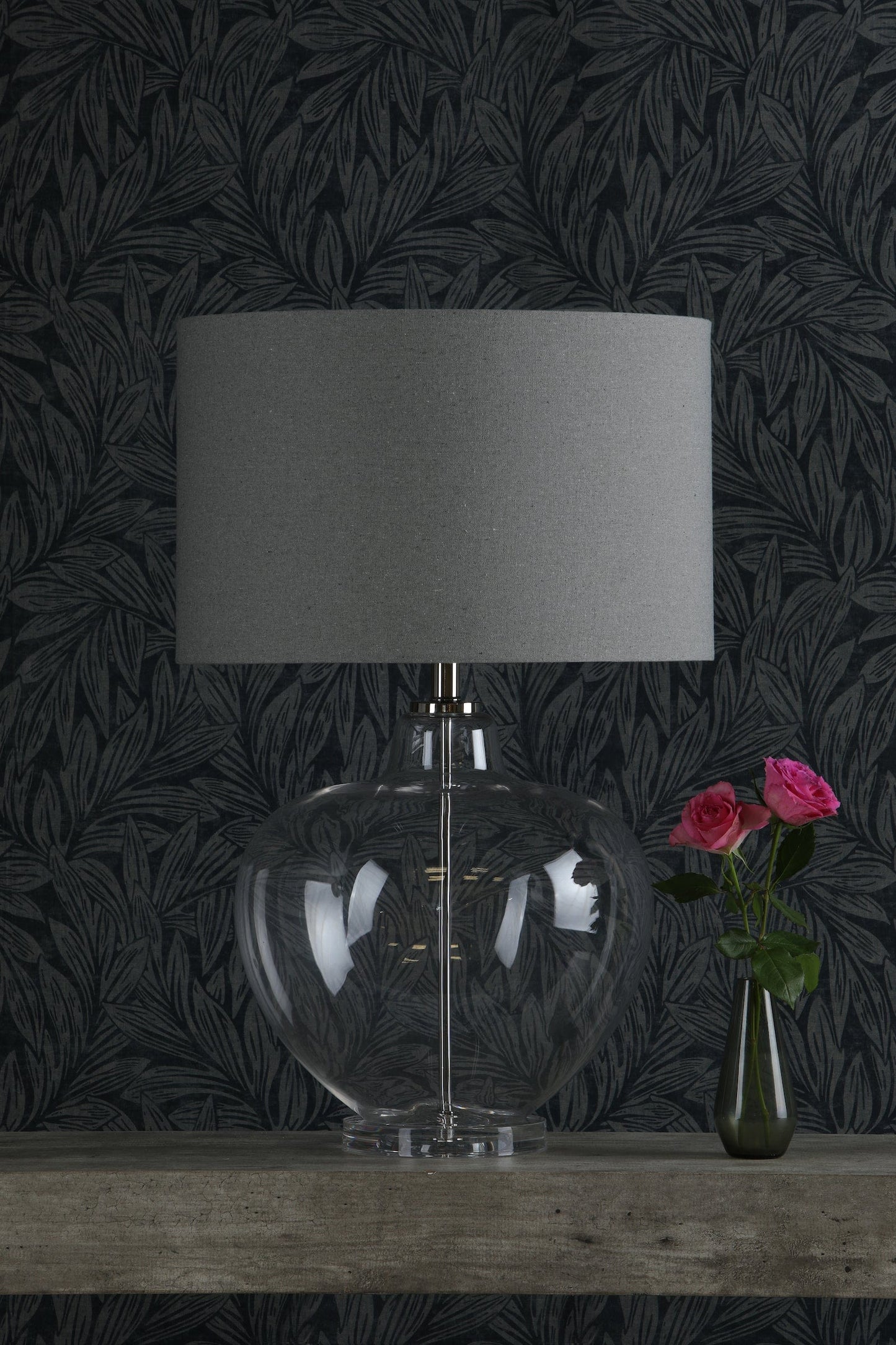 dar lighting Moffat Table Lamp Glass Polished Chrome Base Only MOF4308