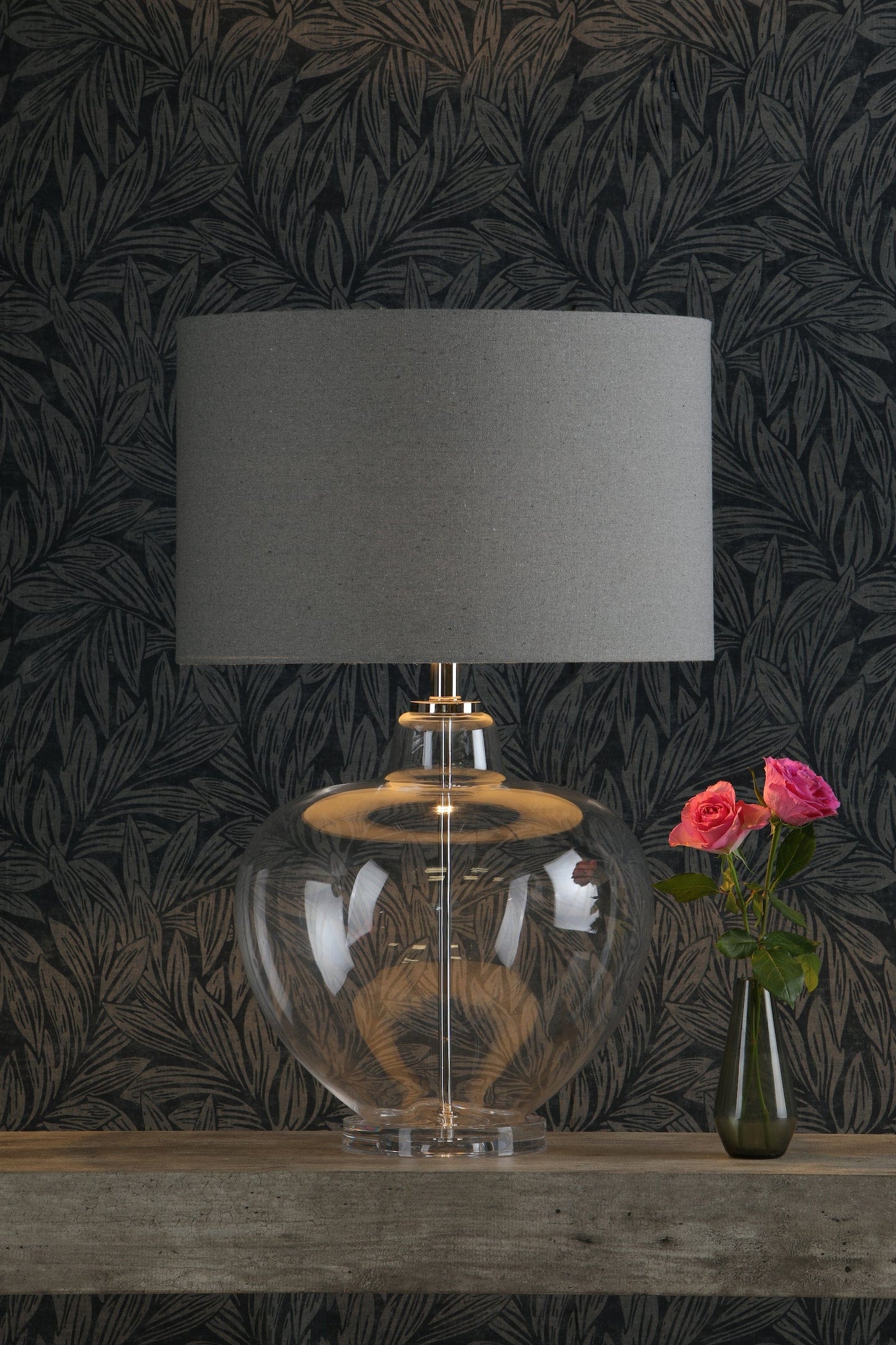 dar lighting Moffat Table Lamp Glass Polished Chrome Base Only MOF4308