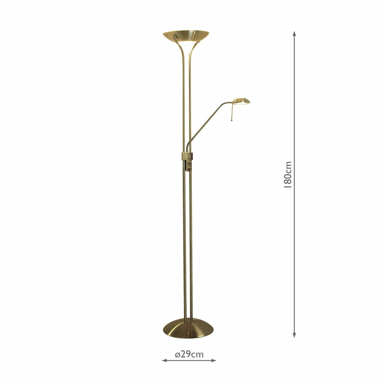 dar lighting Montana Mother & Floor Lamp Antique Brass MON4975