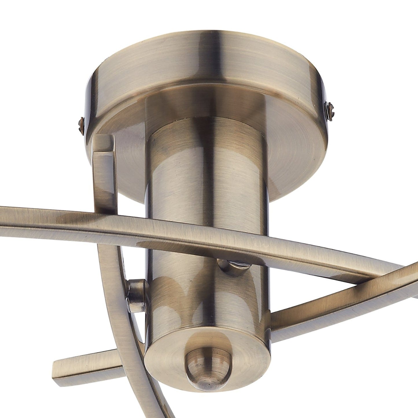 dar lighting Morgan 3 Light Semi Flush Antique Brass MOR0375