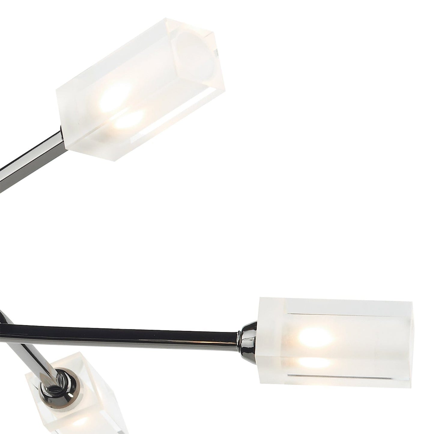 dar lighting Morgan 6 Light Semi Flush Black Chrome MOR6467