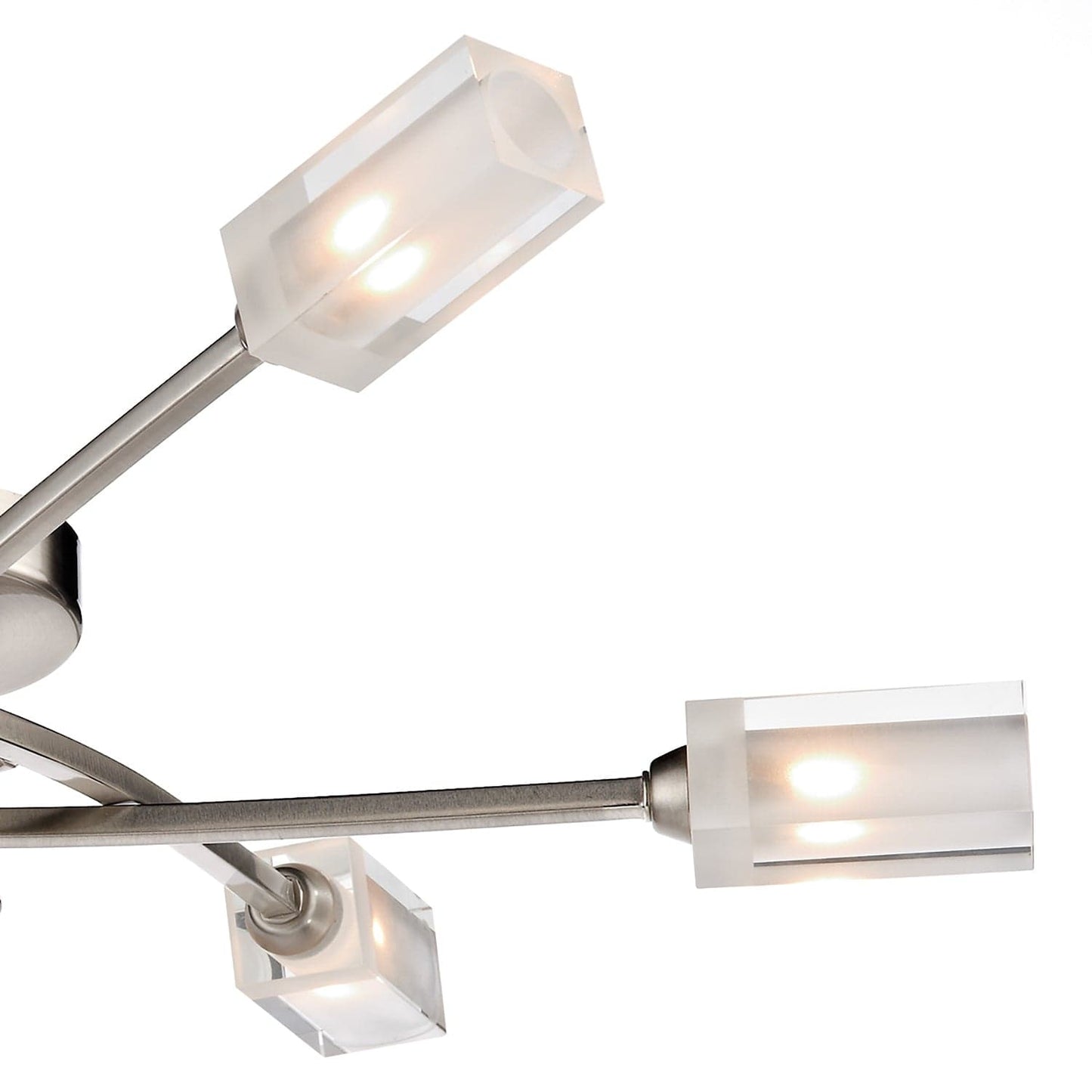 dar lighting Morgan 6 Light Semi Flush Satin Chrome MOR6446