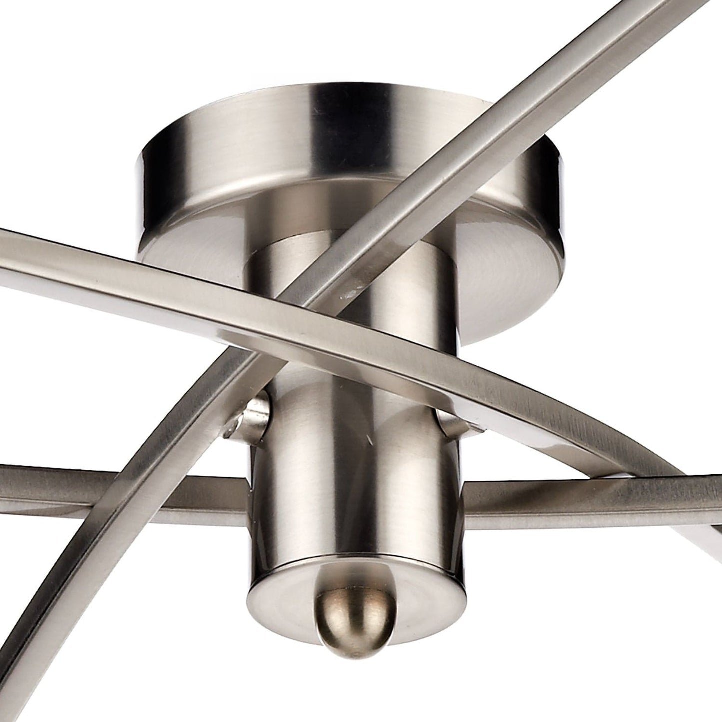 dar lighting Morgan 6 Light Semi Flush Satin Chrome MOR6446