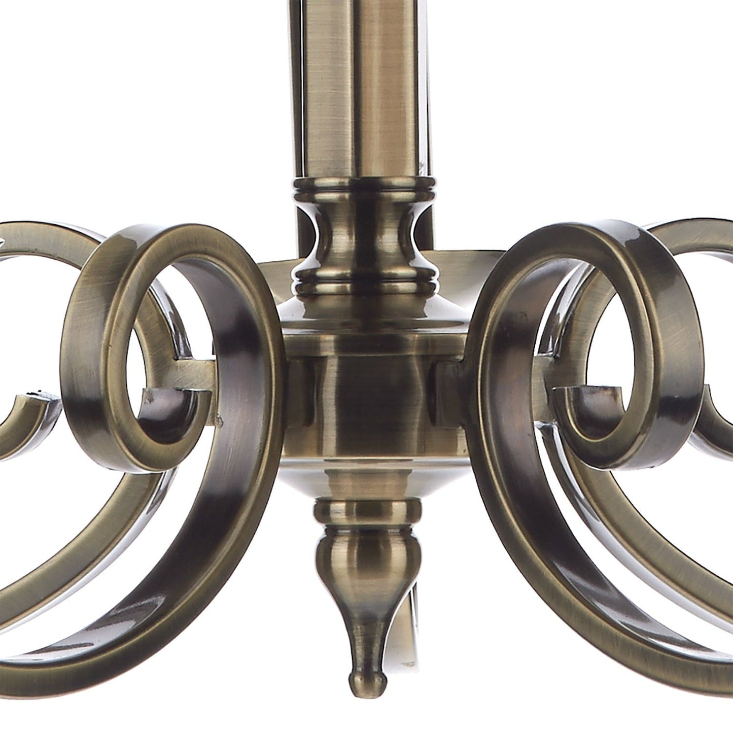 dar lighting Murray 5 Light Dual Mount Pendant Antique Brass MUR0575