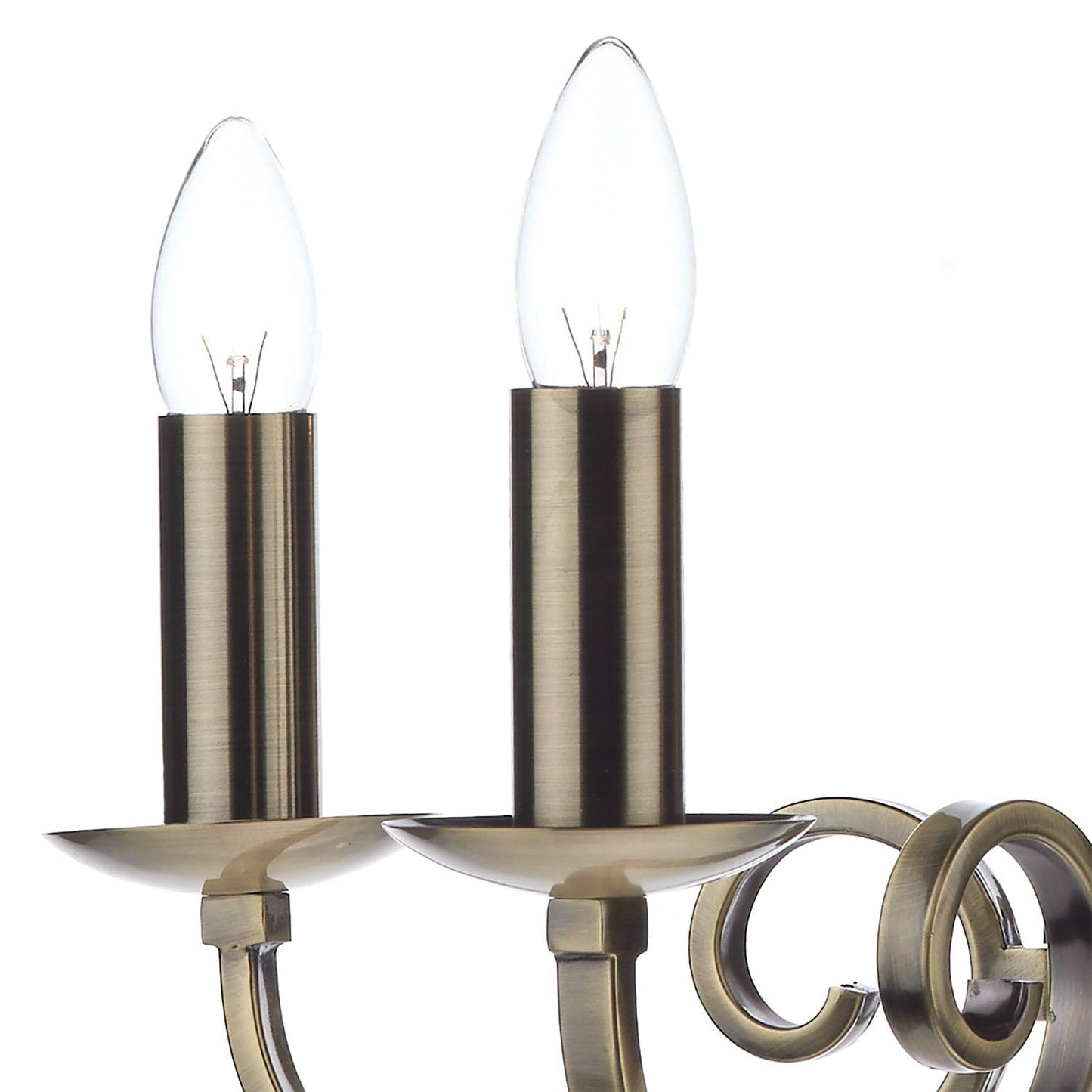 dar lighting Murray 5 Light Dual Mount Pendant Antique Brass MUR0575