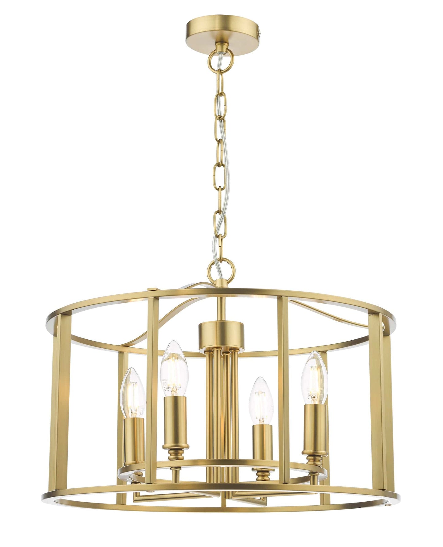 dar lighting Myka 4 Light Pendant Brushed Bronze MYK0463