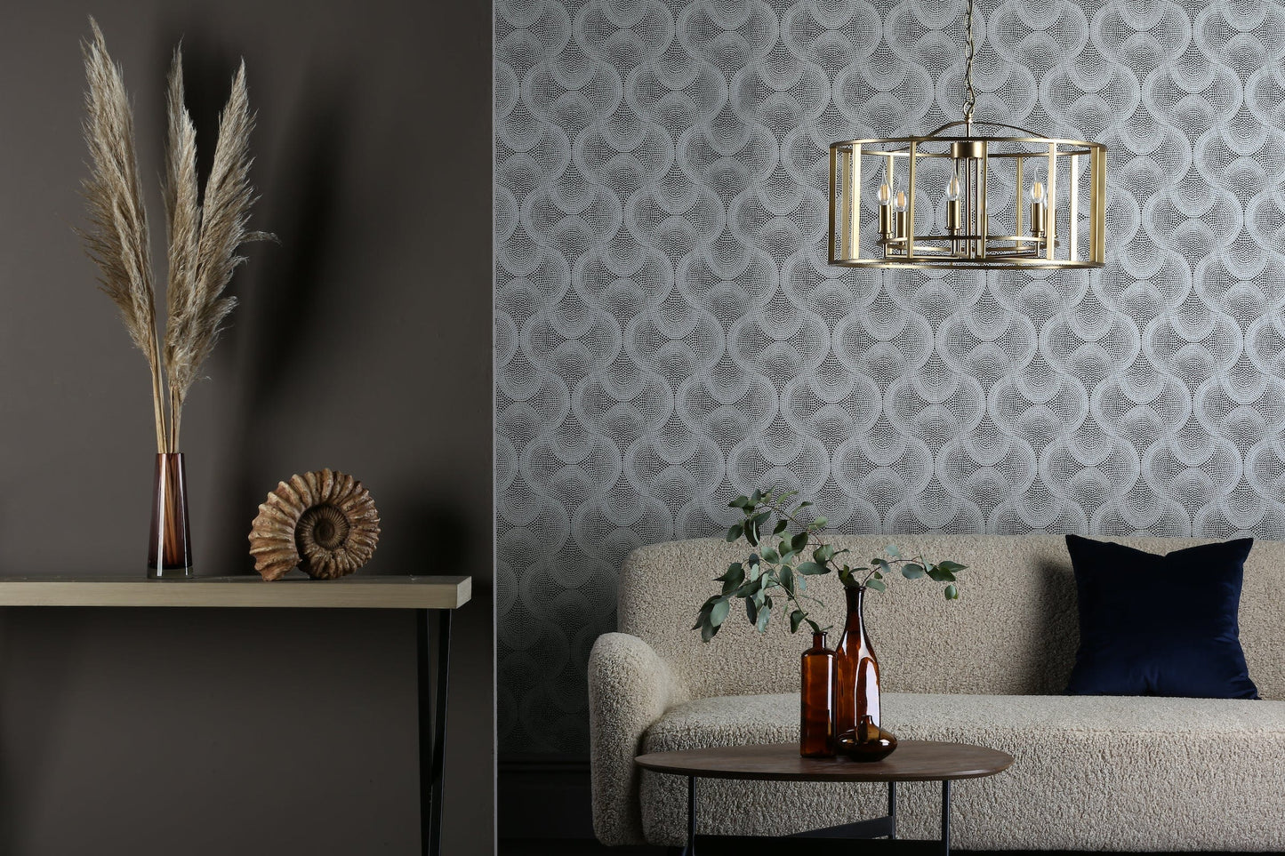 dar lighting Myka 6 Light Pendant Brushed Bronze MYK0663